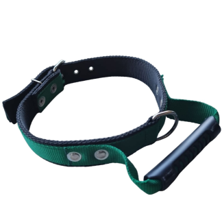 CL12- COLEIRA NYLON DUPLA C/ PUXADOR E GUIA