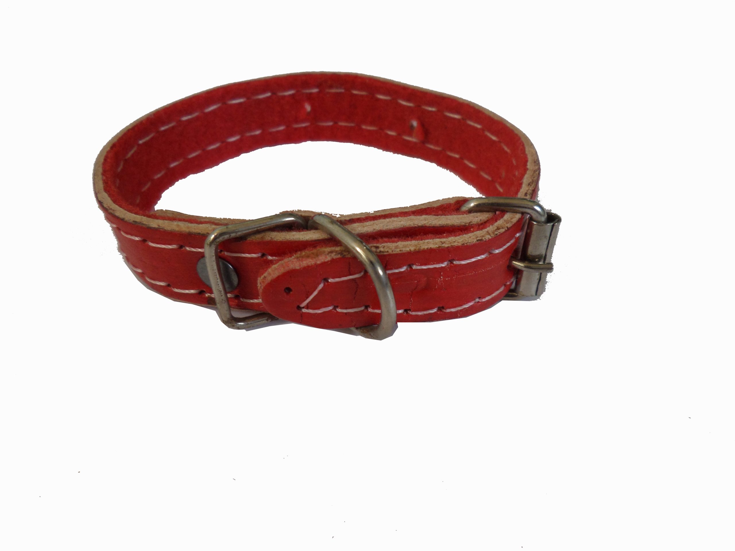 CL26- COLEIRA COURO FORRADA 2ª LINHA